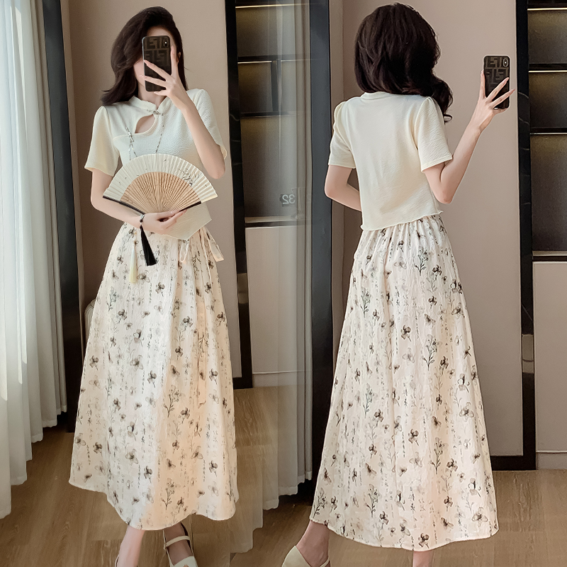 new-chinese-style-modified-qipao-midi-dress-2024-summer-two-piece-ink-painting-dress_1 New Chinese Style Modified Qipao Midi Dress 2024 Summer Two-Piece Ink Painting Dress