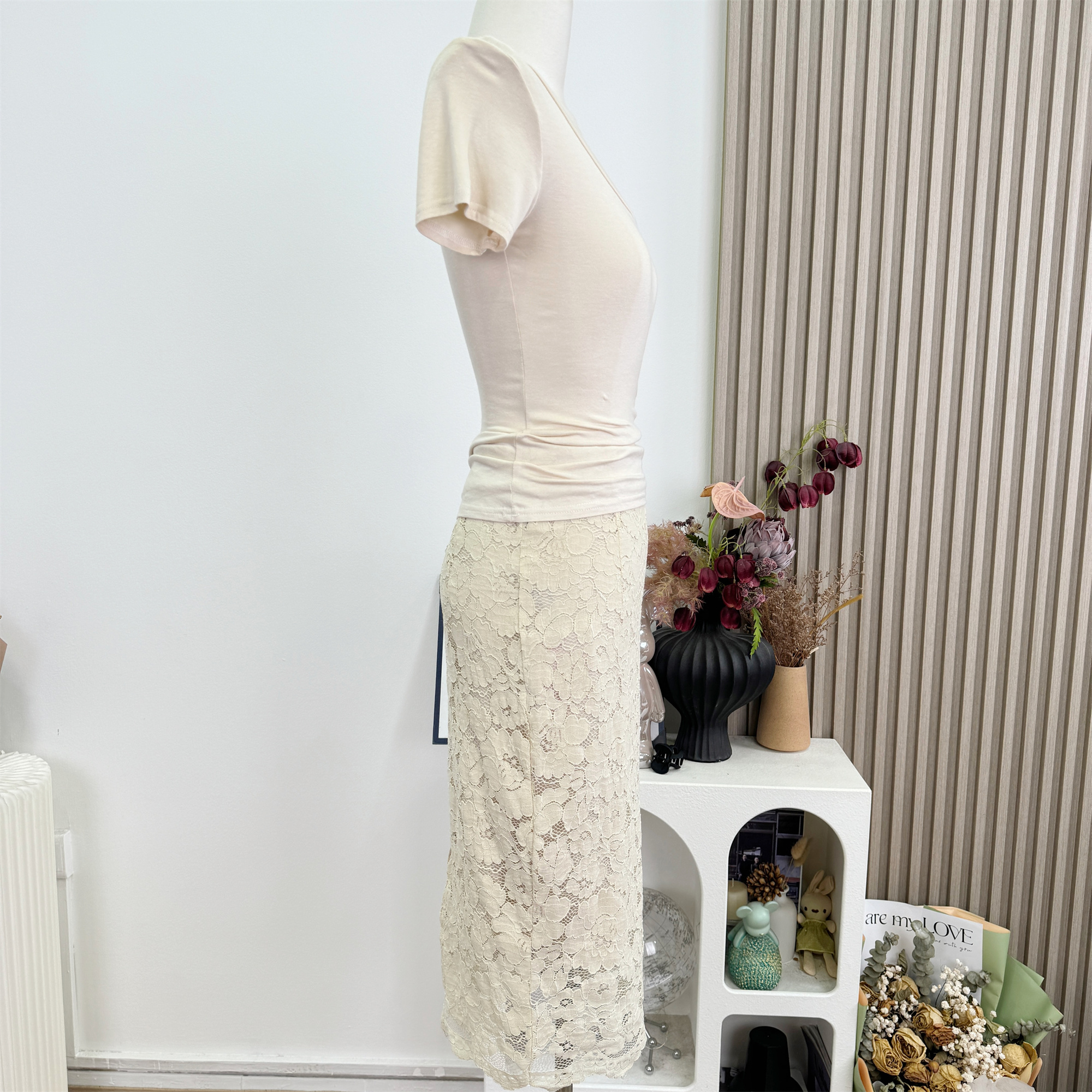 womens-lace-a-line-skirt-high-waist-slimming-straight-mini-skirt-light-apricot-set_2 Women's Lace A-Line Skirt High Waist Slimming Straight Mini Skirt Light Apricot Set