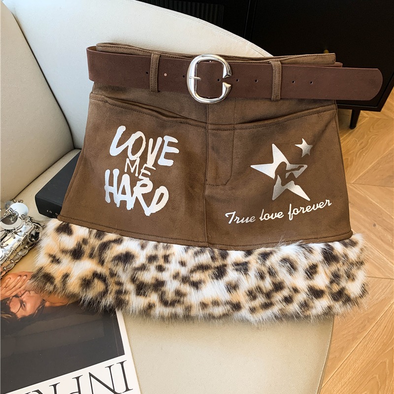 womens-leopard-print-faux-fur-patchwork-bodycon-mini-skirt-y2k-style_4 Women's Leopard Print Faux Fur Patchwork Bodycon Mini Skirt Y2K Style